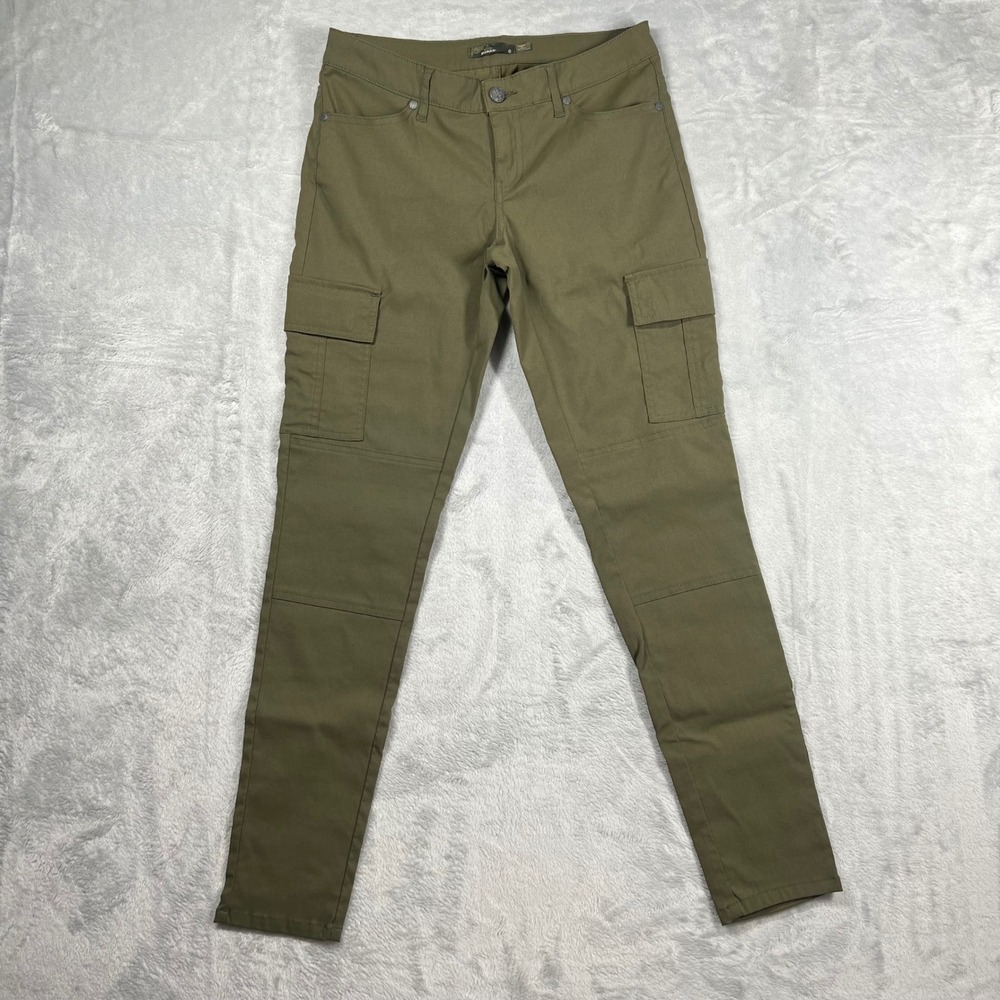 Prana Women Olive Green Cargo Pants Slim Fit Outdoor Hiking Size 6